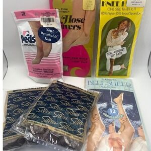 Vintage Deadstock Nylons Lot of 6 Mixed Eras and Sizes Movie Prop Tv Prop